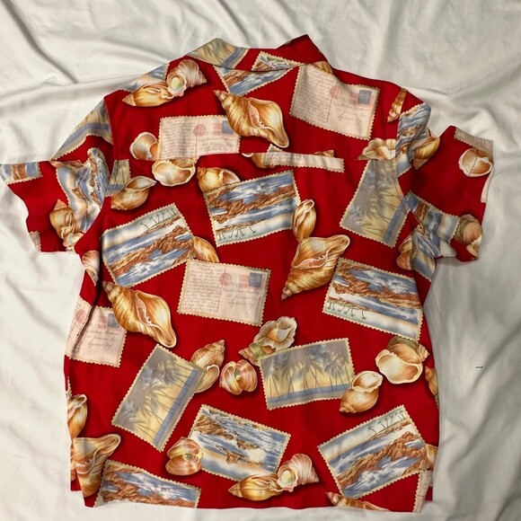 Caribbean Joe tropical beachwear button up sz Large summer style - Picture 5 of 7